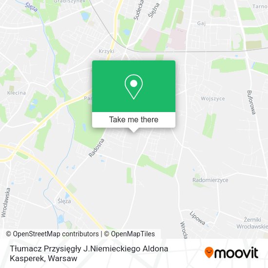 Tłumacz Przysięgły J.Niemieckiego Aldona Kasperek map