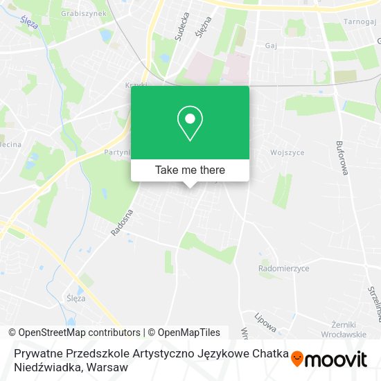 Prywatne Przedszkole Artystyczno Językowe Chatka Niedźwiadka map