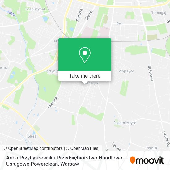 Anna Przybyszewska Przedsiębiorstwo Handlowo Usługowe Powerclean map