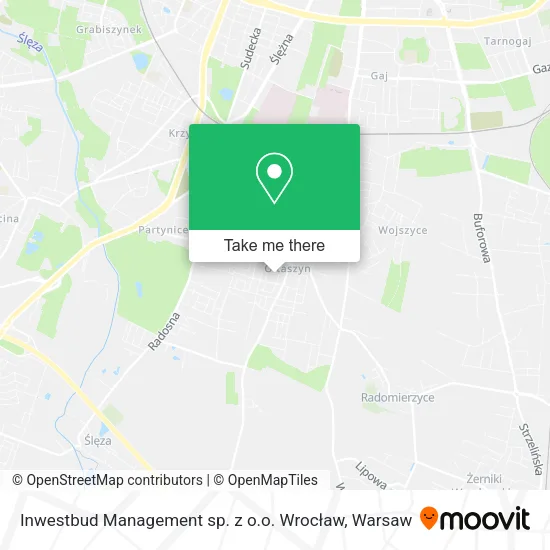Карта Inwestbud Management sp. z o.o. Wrocław