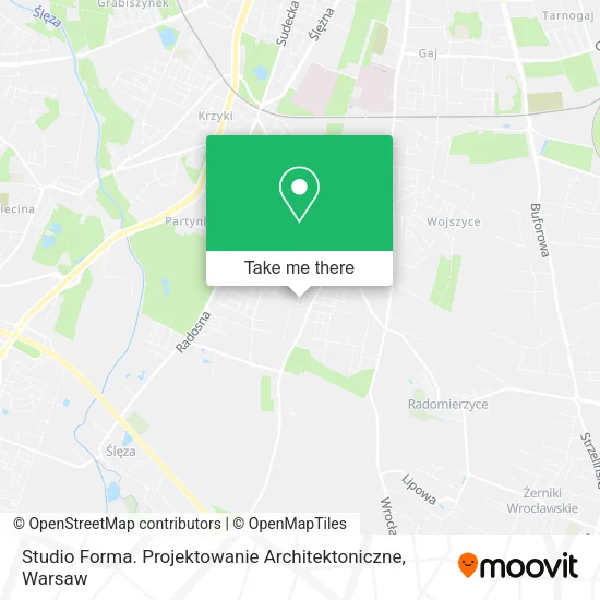 Карта Studio Forma. Projektowanie Architektoniczne
