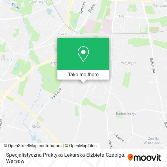 Specjalistyczna Praktyka Lekarska Elżbieta Czapiga map