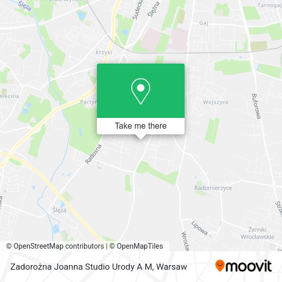 Zadorożna Joanna Studio Urody A M map