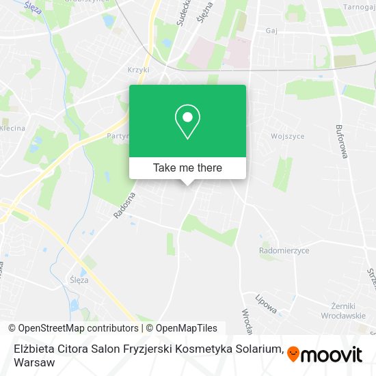 Карта Elżbieta Citora Salon Fryzjerski Kosmetyka Solarium