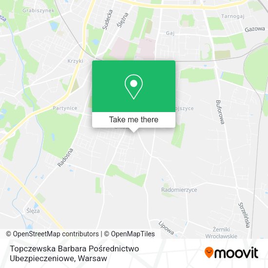 Topczewska Barbara Pośrednictwo Ubezpieczeniowe map