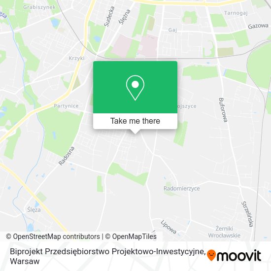 Biprojekt Przedsiębiorstwo Projektowo-Inwestycyjne map