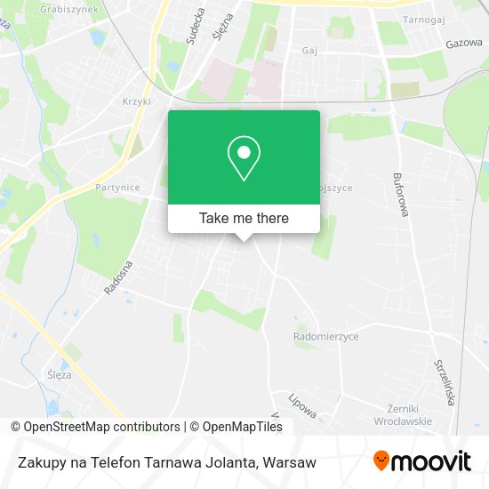 Zakupy na Telefon Tarnawa Jolanta map