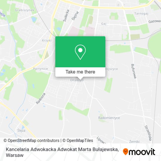 Kancelaria Adwokacka Adwokat Marta Bułajewska map