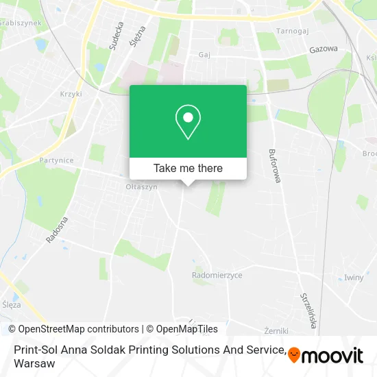 Карта Print-Sol Anna Soldak Printing Solutions And Service