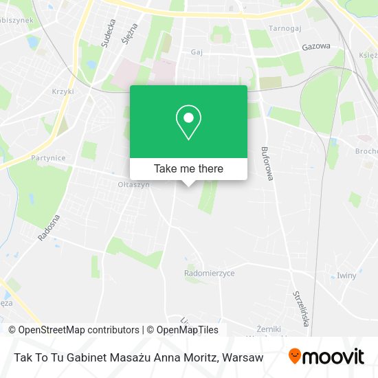 Tak To Tu Gabinet Masażu Anna Moritz map