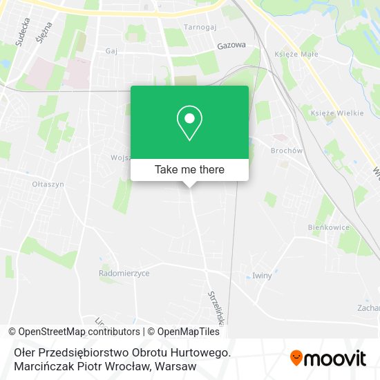 Ołer Przedsiębiorstwo Obrotu Hurtowego. Marcińczak Piotr Wrocław map