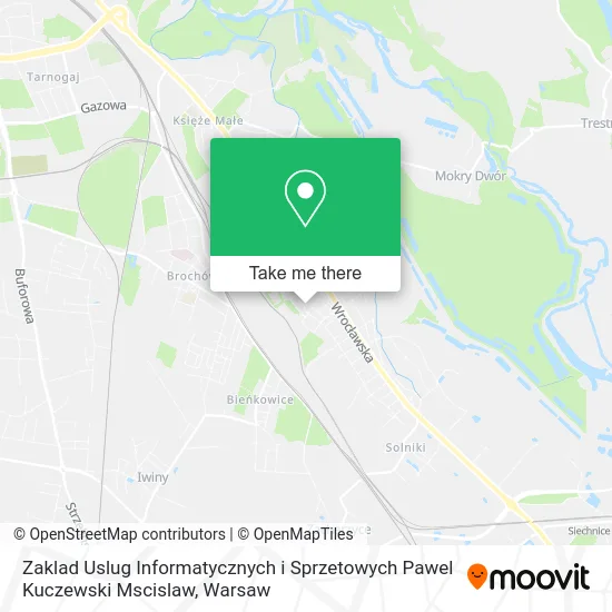 Карта Zaklad Uslug Informatycznych i Sprzetowych Pawel Kuczewski Mscislaw