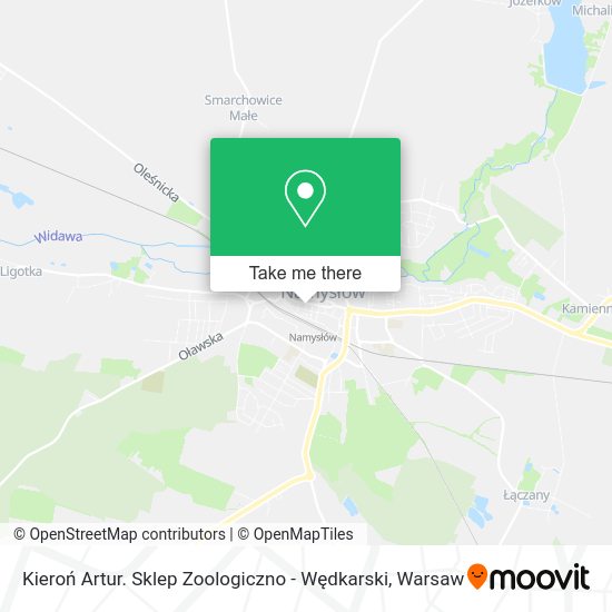 Kieroń Artur. Sklep Zoologiczno - Wędkarski map