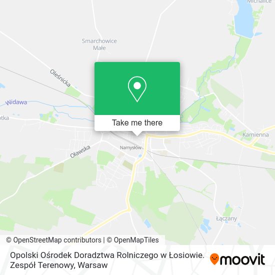 Opolski Ośrodek Doradztwa Rolniczego w Łosiowie. Zespół Terenowy map