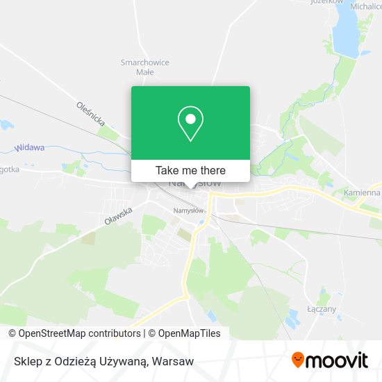 Sklep z Odzieżą Używaną map