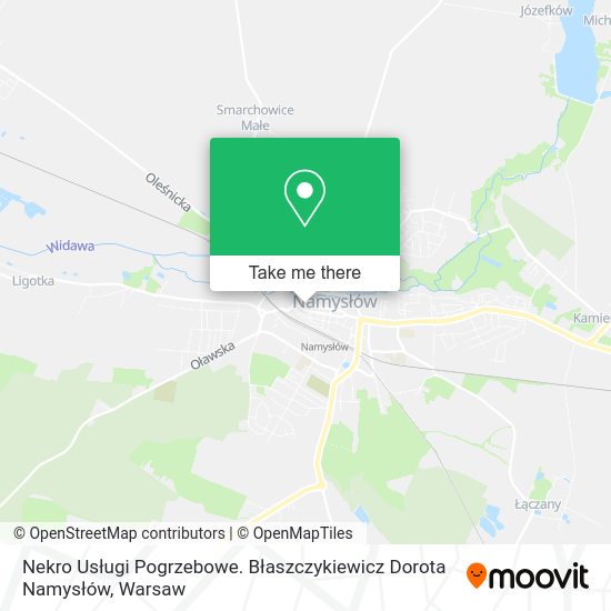 Nekro Usługi Pogrzebowe. Błaszczykiewicz Dorota Namysłów map