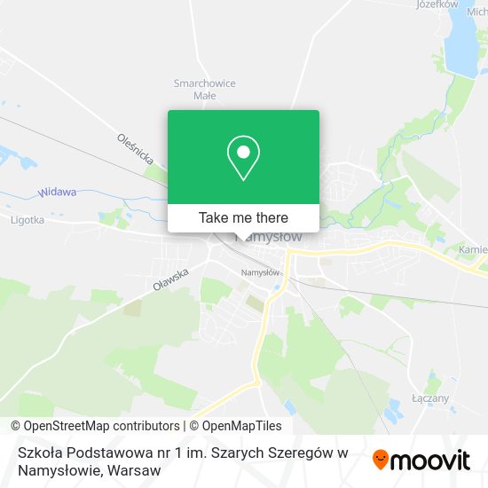 Szkoła Podstawowa nr 1 im. Szarych Szeregów w Namysłowie map