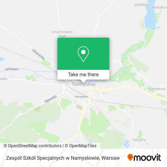 Zespół Szkół Specjalnych w Namysłowie map