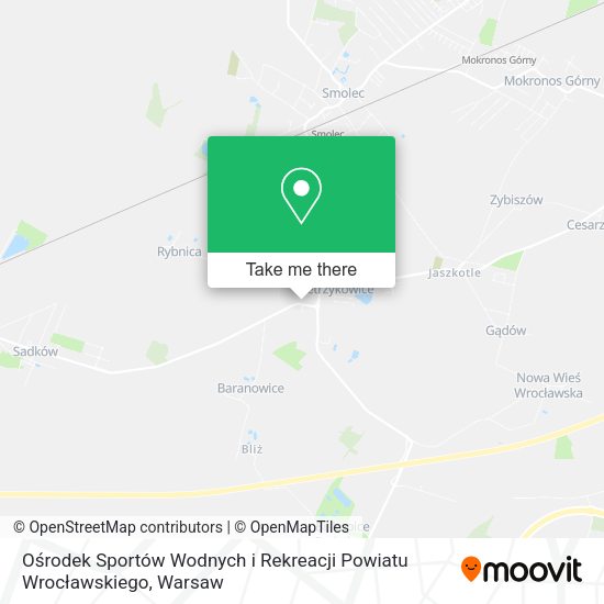 Ośrodek Sportów Wodnych i Rekreacji Powiatu Wrocławskiego map