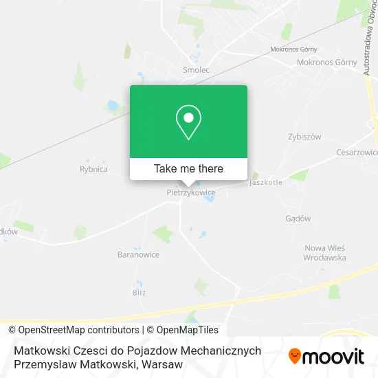 Карта Matkowski Czesci do Pojazdow Mechanicznych Przemyslaw Matkowski