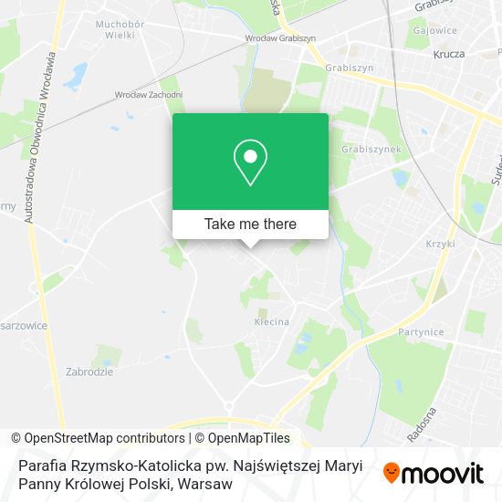 Parafia Rzymsko-Katolicka pw. Najświętszej Maryi Panny Królowej Polski map