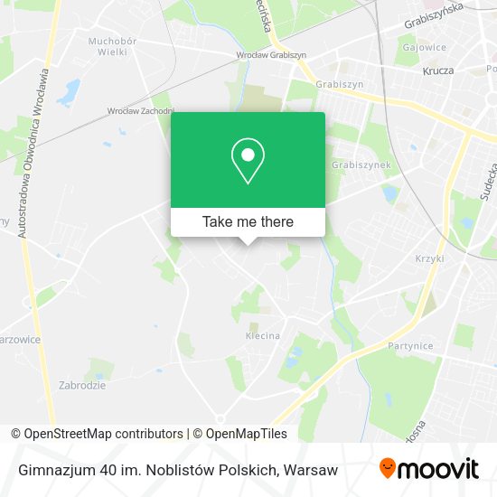 Карта Gimnazjum 40 im. Noblistów Polskich