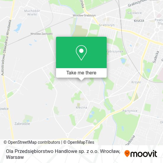 Ola Przedsiębiorstwo Handlowe sp. z o.o. Wrocław map