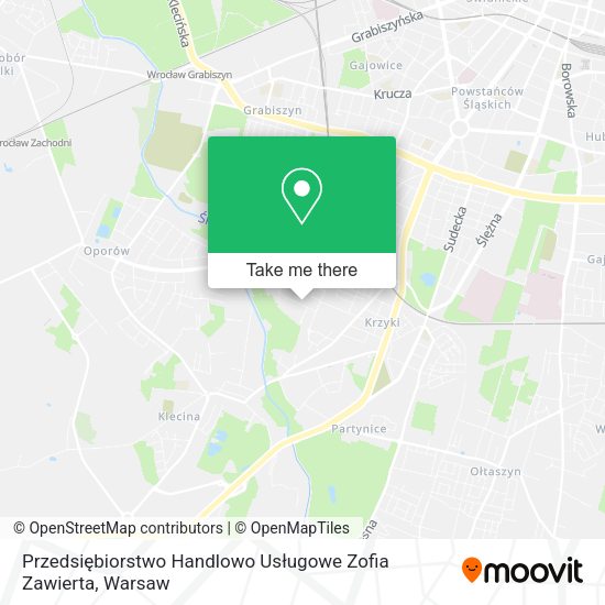 Przedsiębiorstwo Handlowo Usługowe Zofia Zawierta map