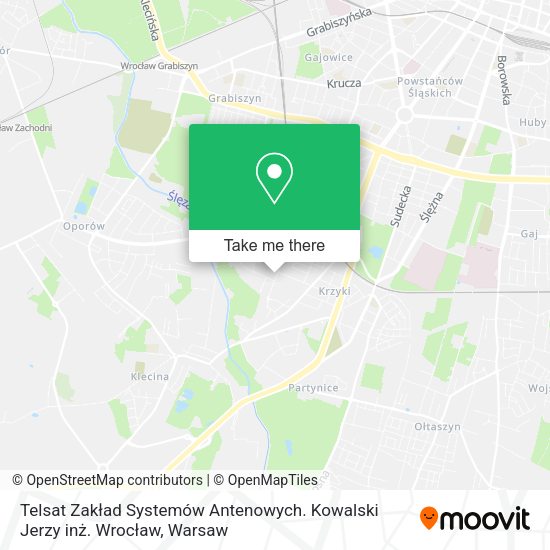 Telsat Zakład Systemów Antenowych. Kowalski Jerzy inż. Wrocław map