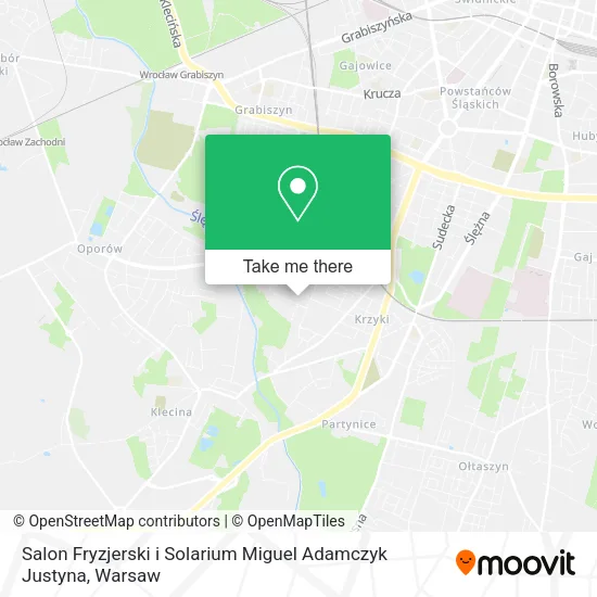 Карта Salon Fryzjerski i Solarium Miguel Adamczyk Justyna