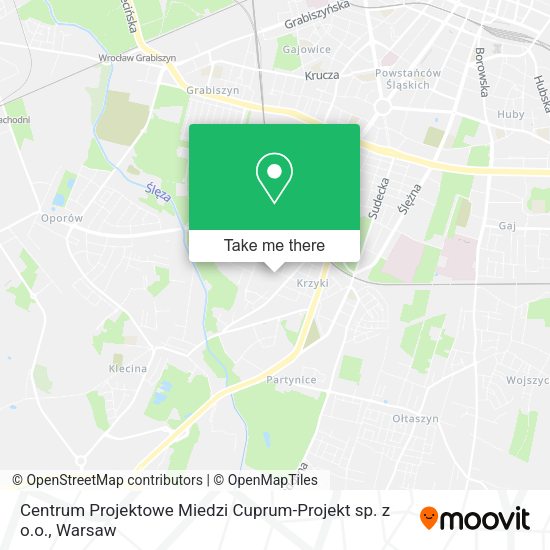 Карта Centrum Projektowe Miedzi Cuprum-Projekt sp. z o.o.