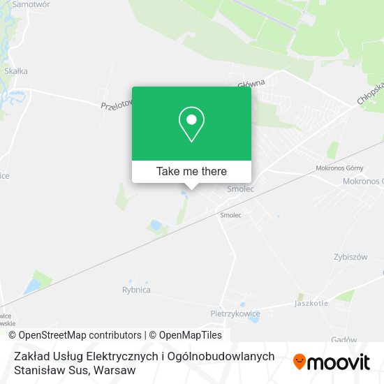 Zakład Usług Elektrycznych i Ogólnobudowlanych Stanisław Sus map