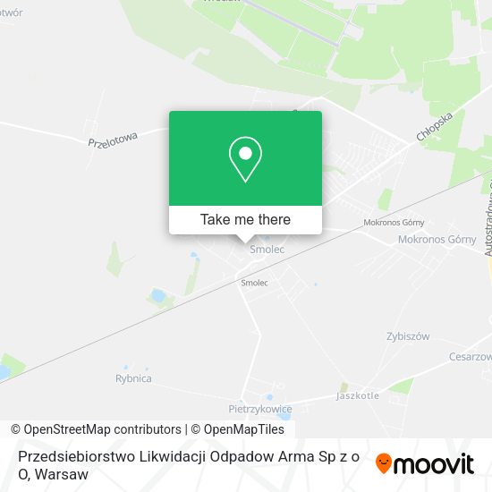 Przedsiebiorstwo Likwidacji Odpadow Arma Sp z o O map