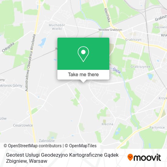 Geotest Usługi Geodezyjno Kartograficzne Gądek Zbigniew map