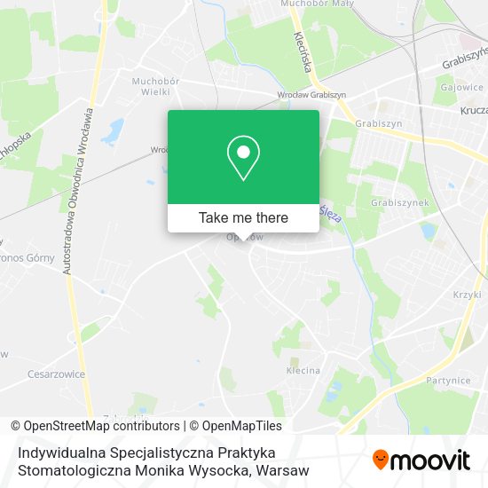 Indywidualna Specjalistyczna Praktyka Stomatologiczna Monika Wysocka map