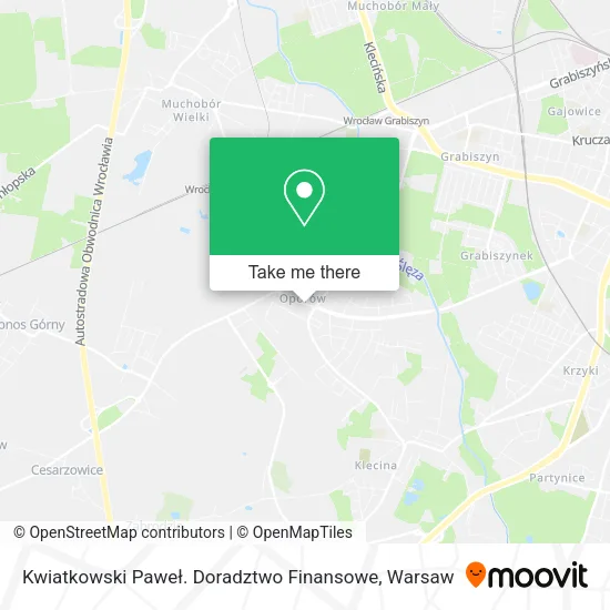 Карта Kwiatkowski Paweł. Doradztwo Finansowe