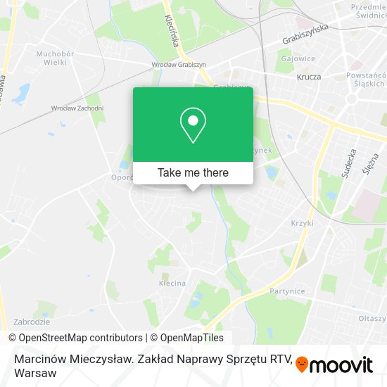 Marcinów Mieczysław. Zakład Naprawy Sprzętu RTV map