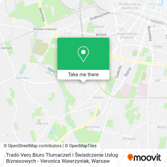 Trado Vero Biuro Tłumaczeń i Świadczenie Usług Biznesowych - Veronica Wawrzyniak map
