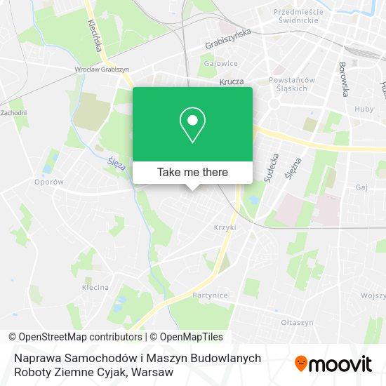 Naprawa Samochodów i Maszyn Budowlanych Roboty Ziemne Cyjak map