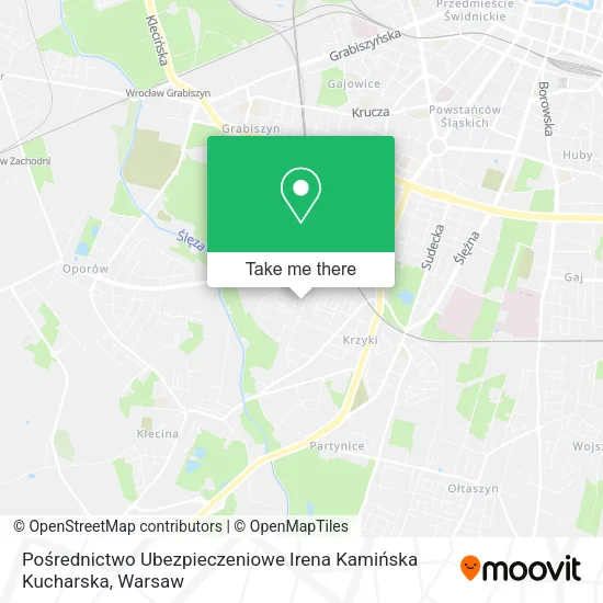 Карта Pośrednictwo Ubezpieczeniowe Irena Kamińska Kucharska