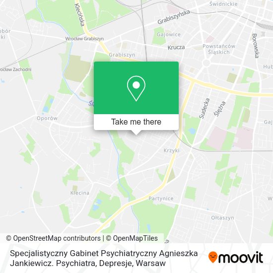 Specjalistyczny Gabinet Psychiatryczny Agnieszka Jankiewicz. Psychiatra, Depresje map