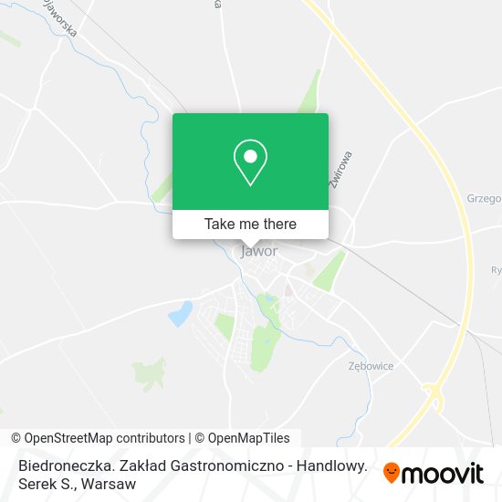 Biedroneczka. Zakład Gastronomiczno - Handlowy. Serek S. map