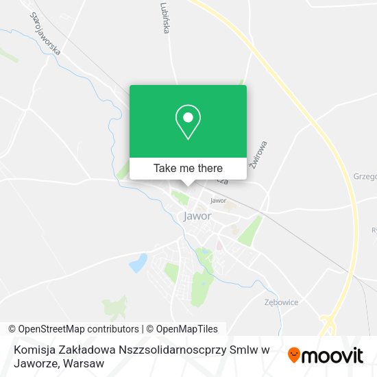 Komisja Zakładowa Nszzsolidarnoscprzy Smlw w Jaworze map