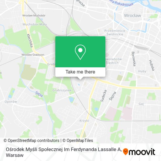 Ośrodek Myśli Społecznej Im Ferdynanda Lassalle A map