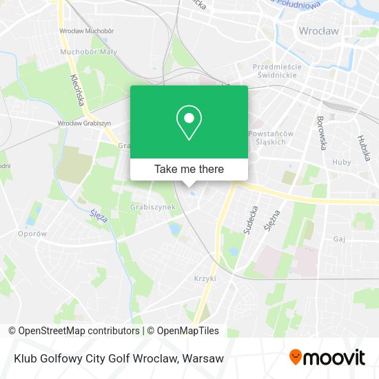 Klub Golfowy City Golf Wroclaw map