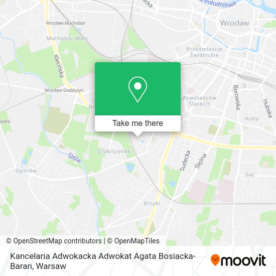 Карта Kancelaria Adwokacka Adwokat Agata Bosiacka-Baran