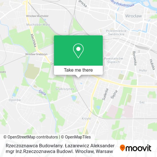 Rzeczoznawca Budowlany. Łazarewicz Aleksander mgr Inż.Rzeczoznawca Budowl. Wrocław map