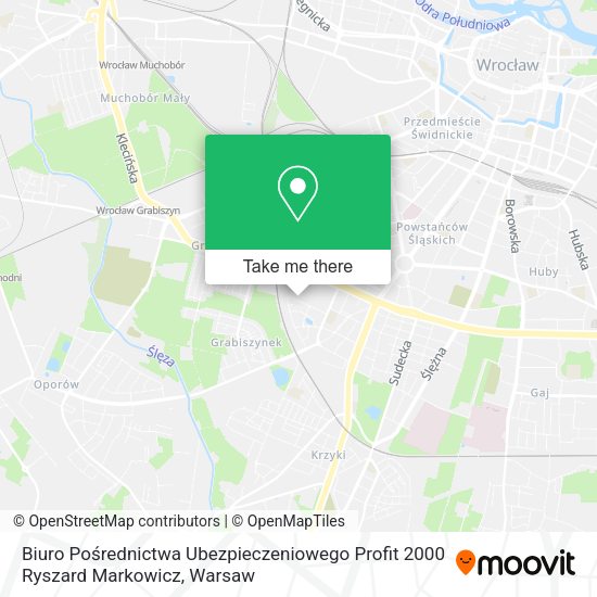 Biuro Pośrednictwa Ubezpieczeniowego Profit 2000 Ryszard Markowicz map