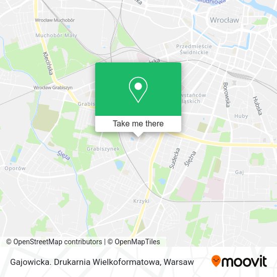 Gajowicka. Drukarnia Wielkoformatowa map