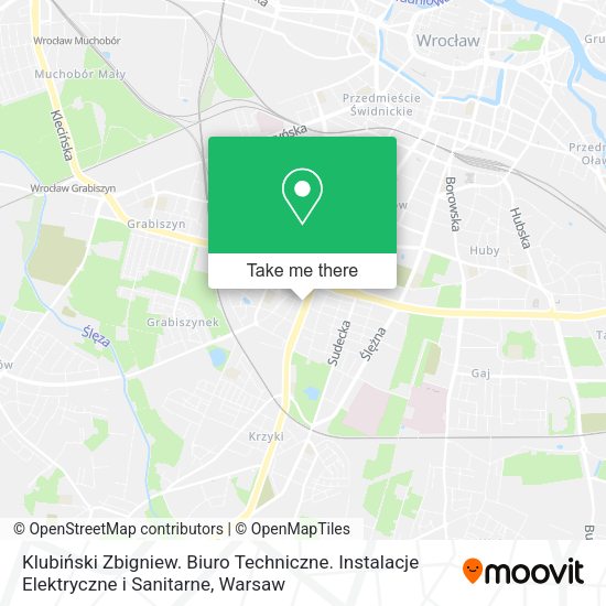 Klubiński Zbigniew. Biuro Techniczne. Instalacje Elektryczne i Sanitarne map